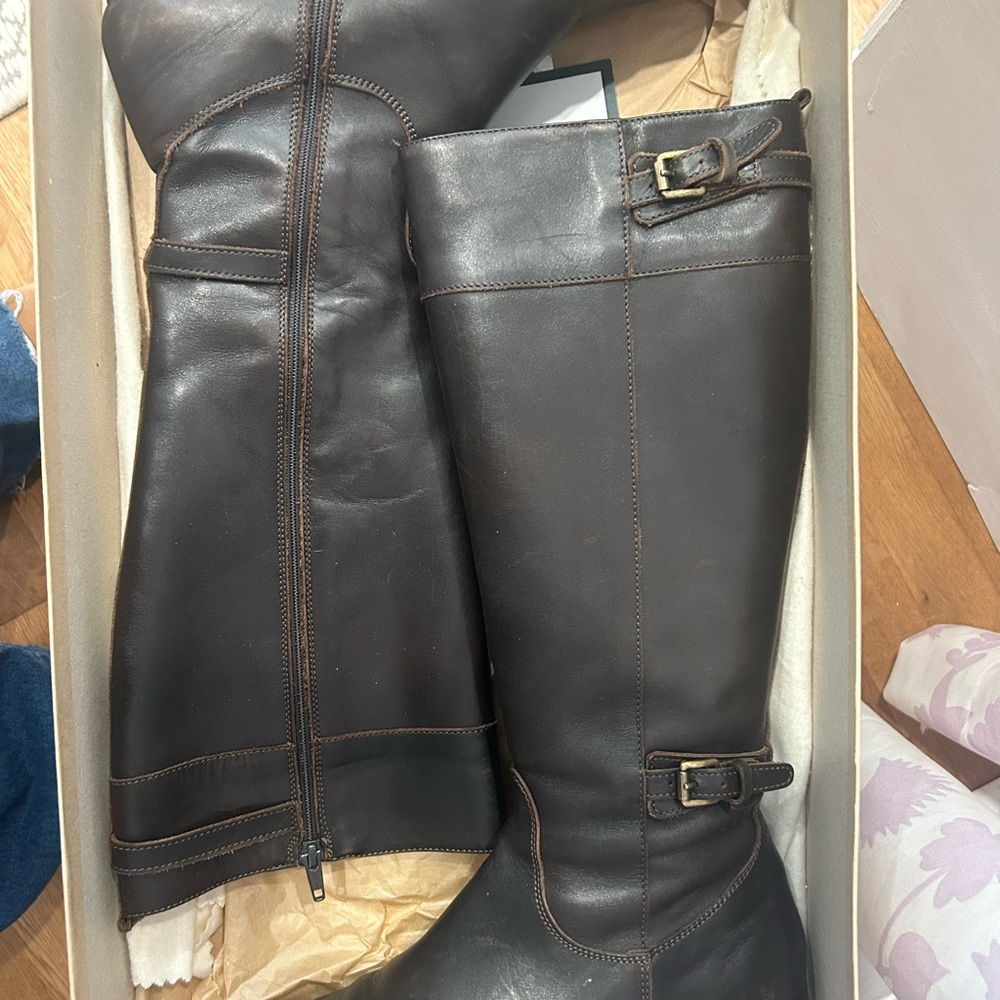 J. Crew Dark Brown Heeled Boots
